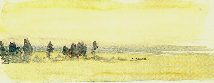 august malmstrom skisserat laglant landskap med trad oil painting image